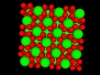 Crystal of oppositely charged particles